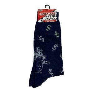 Monopoly Rich Uncle Pennybags Blue Dress Socks